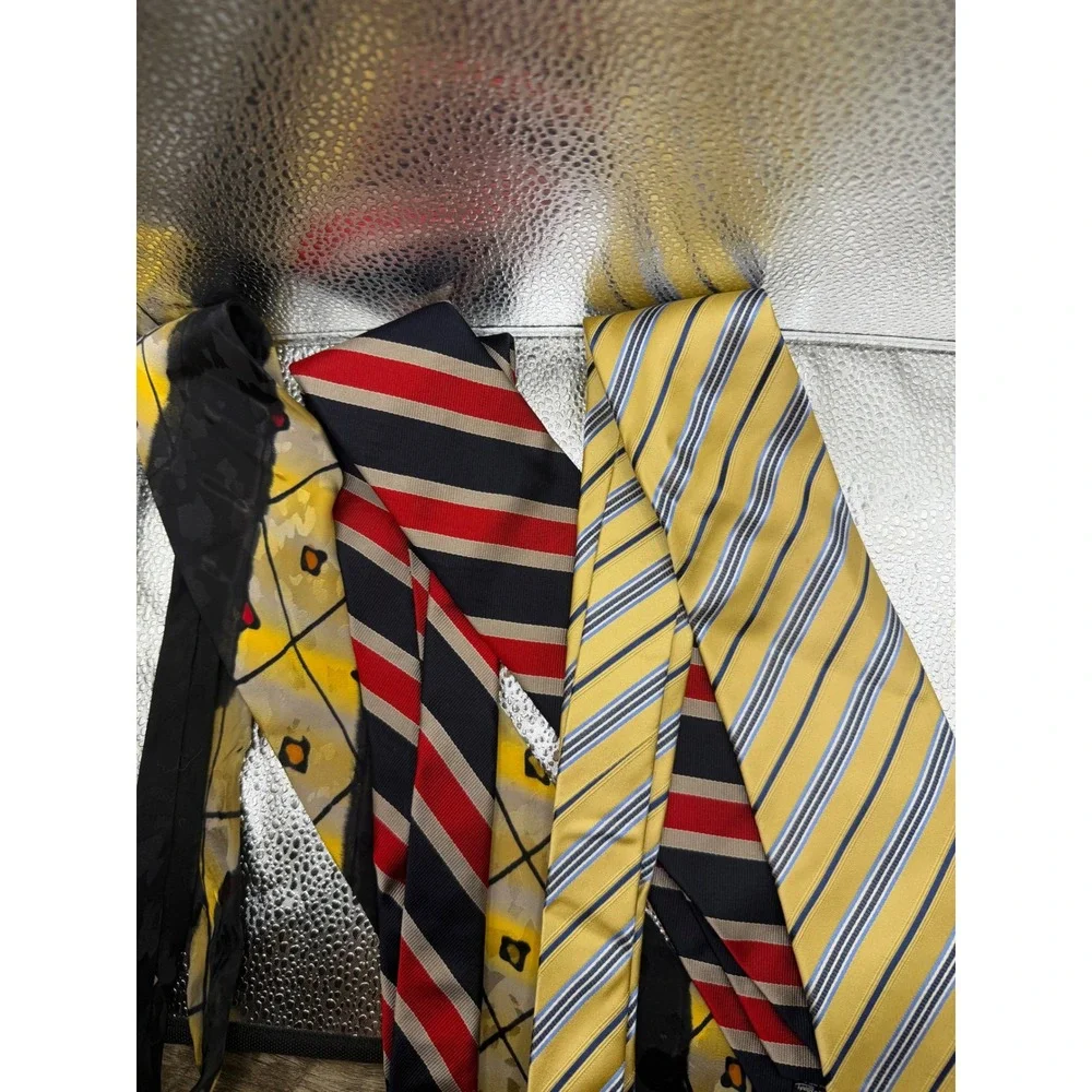 Mens Designer Tie Bundle Robert Talbott Robert Daskal Geoffrey Beene Silk Lot 3